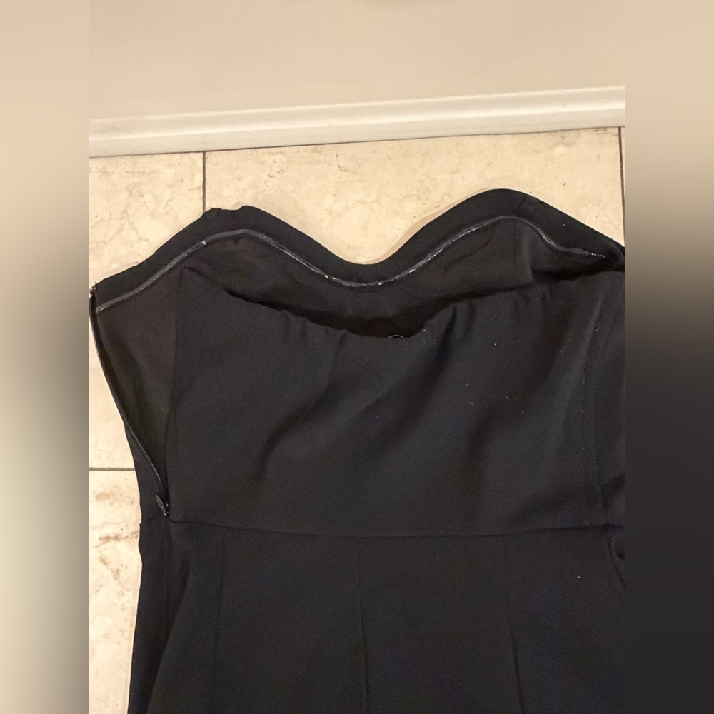 Abercrombie & Fitch Black Elegant and Strapless Wide Leg Jumpsuit - Picture 6 of 14